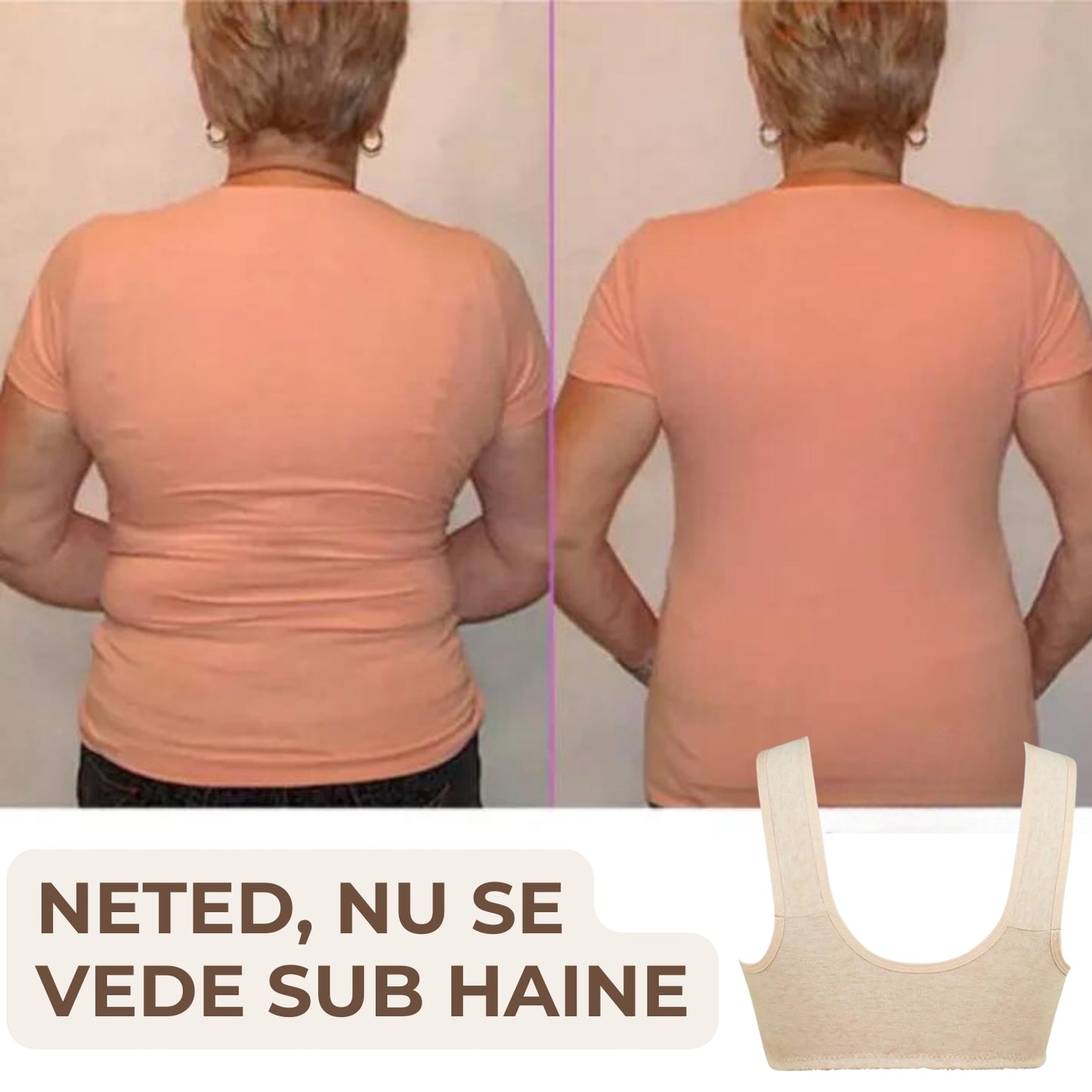 Volupta - (Set de 3) Sutien de sustinere confortabil cu inchidere