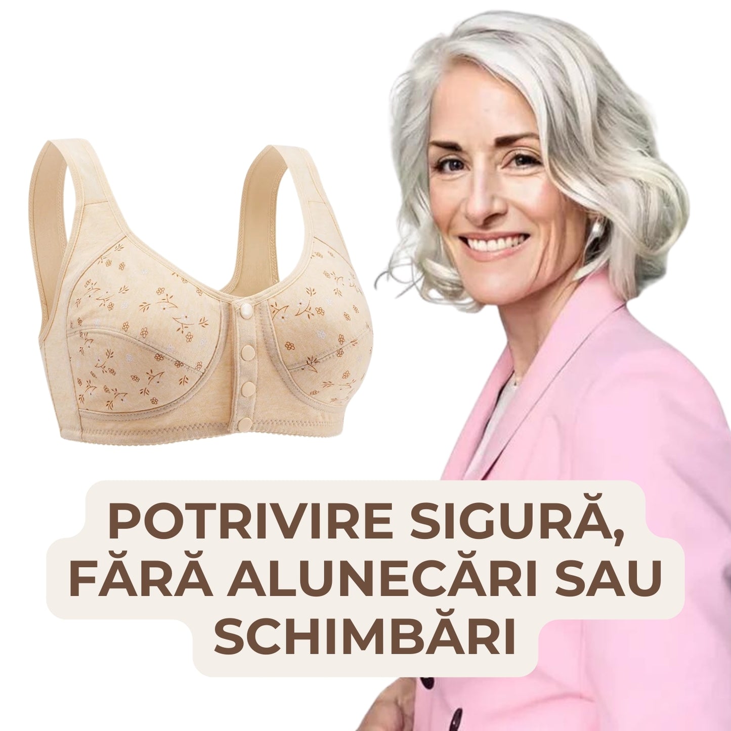 Volupta - (Set de 3) Sutien de sustinere confortabil cu inchidere