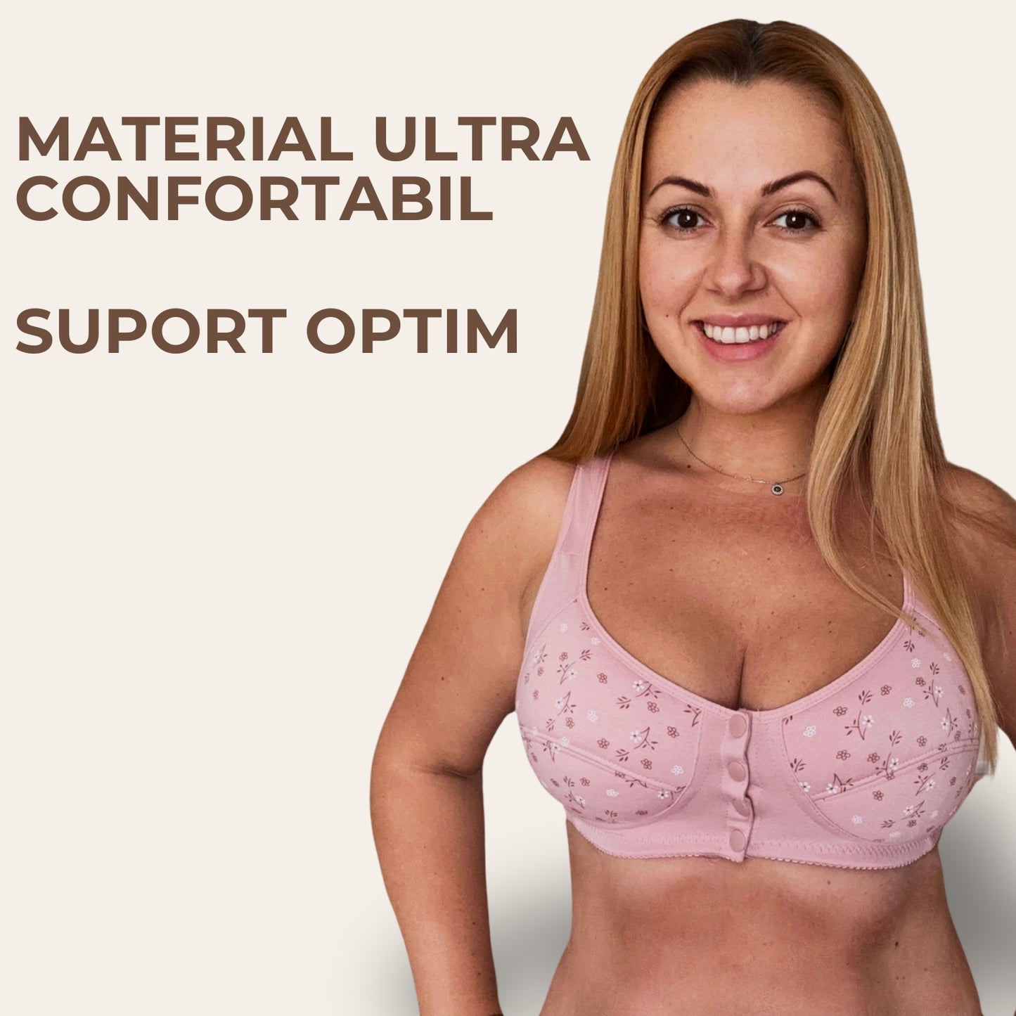 Volupta - (Set de 3) Sutien de sustinere confortabil cu inchidere