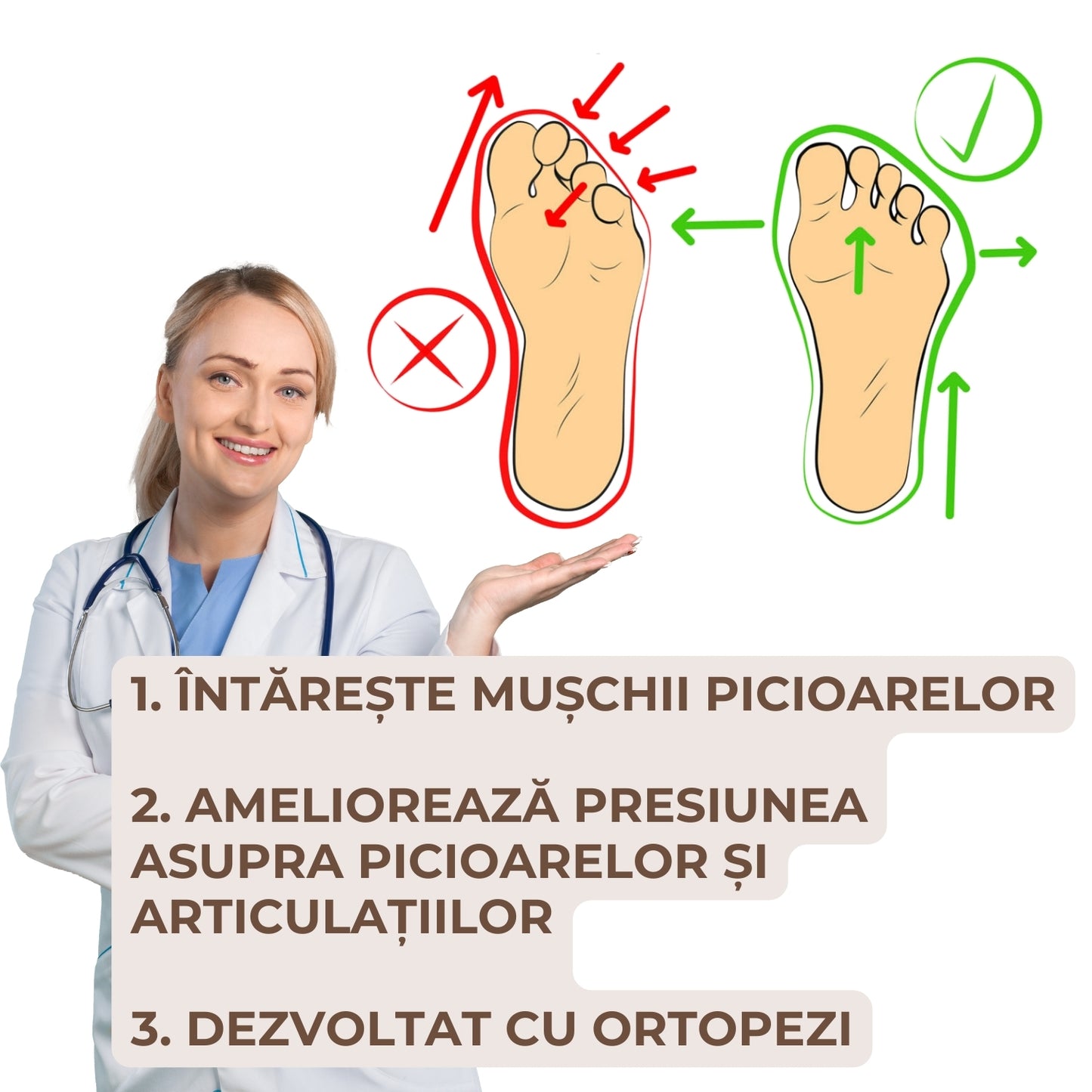 Ana - Pantof ortopedic confortabil pentru femei
