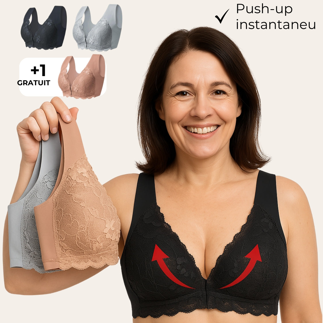 (2+1 GRATUIT) Sutien push-up confortabil