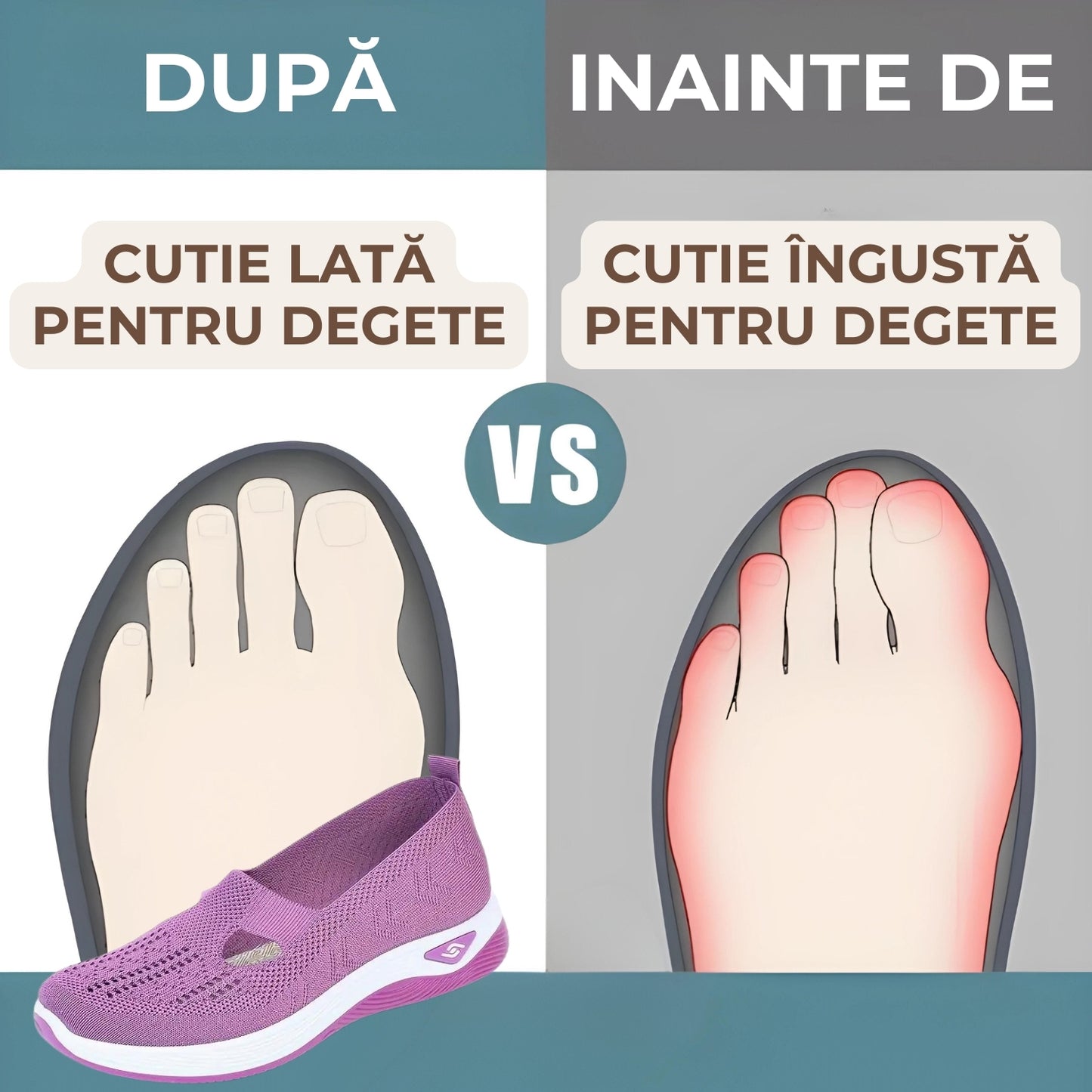 Ana - Pantof ortopedic confortabil pentru femei